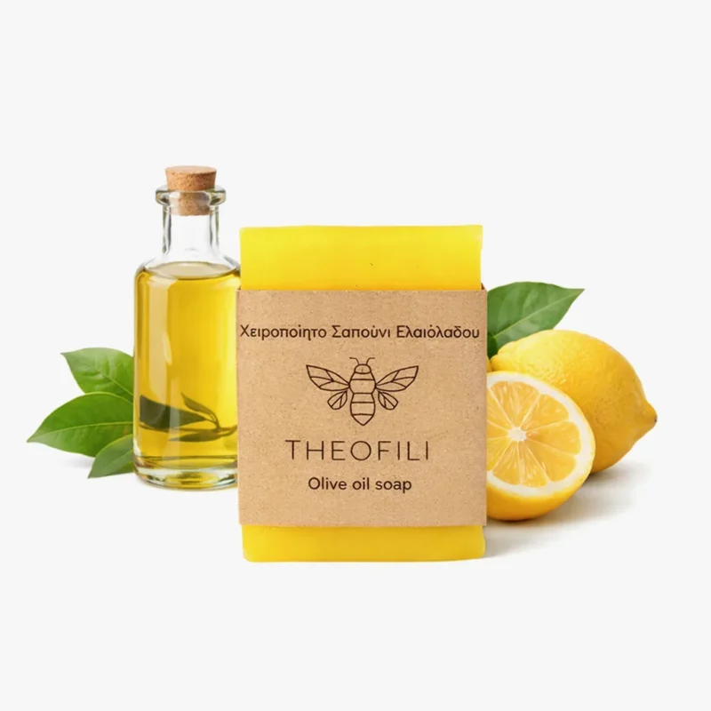 Χειροποίητο σαπούνι ελαιόλαδου με λεμόνι