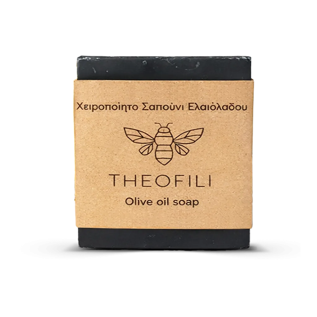Σαπούνι Ενεργού Άνθρακα με Ελαιόλαδο Χαλκιδικής για Βαθύ Καθαρισμό 100gr